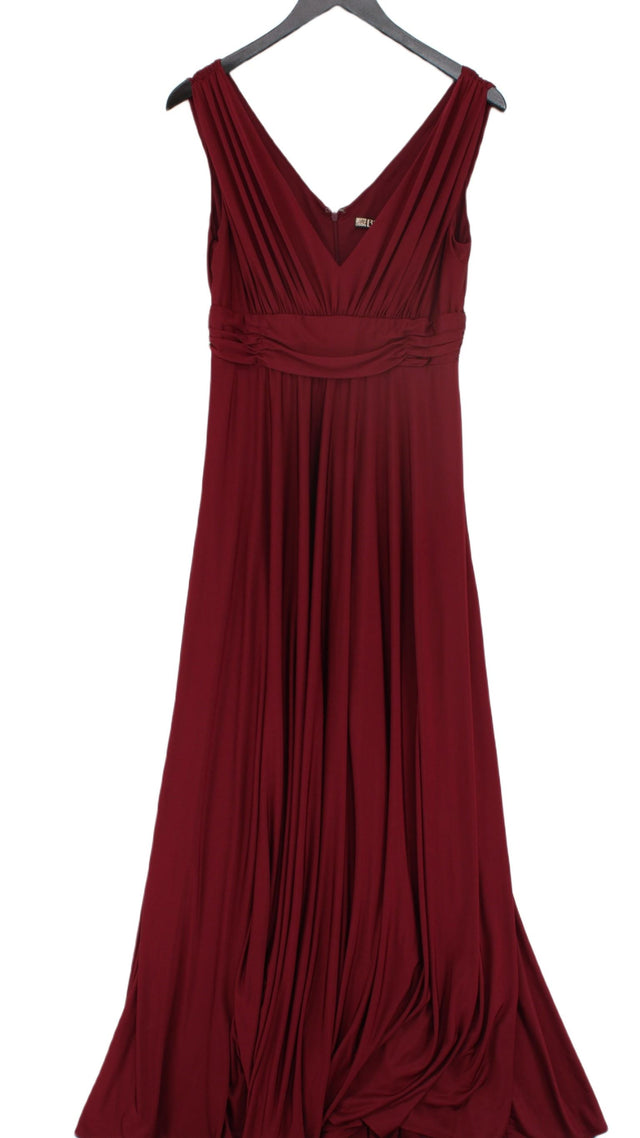 BIBA Women's Maxi Dress UK 12 Red Polyester with Elastane