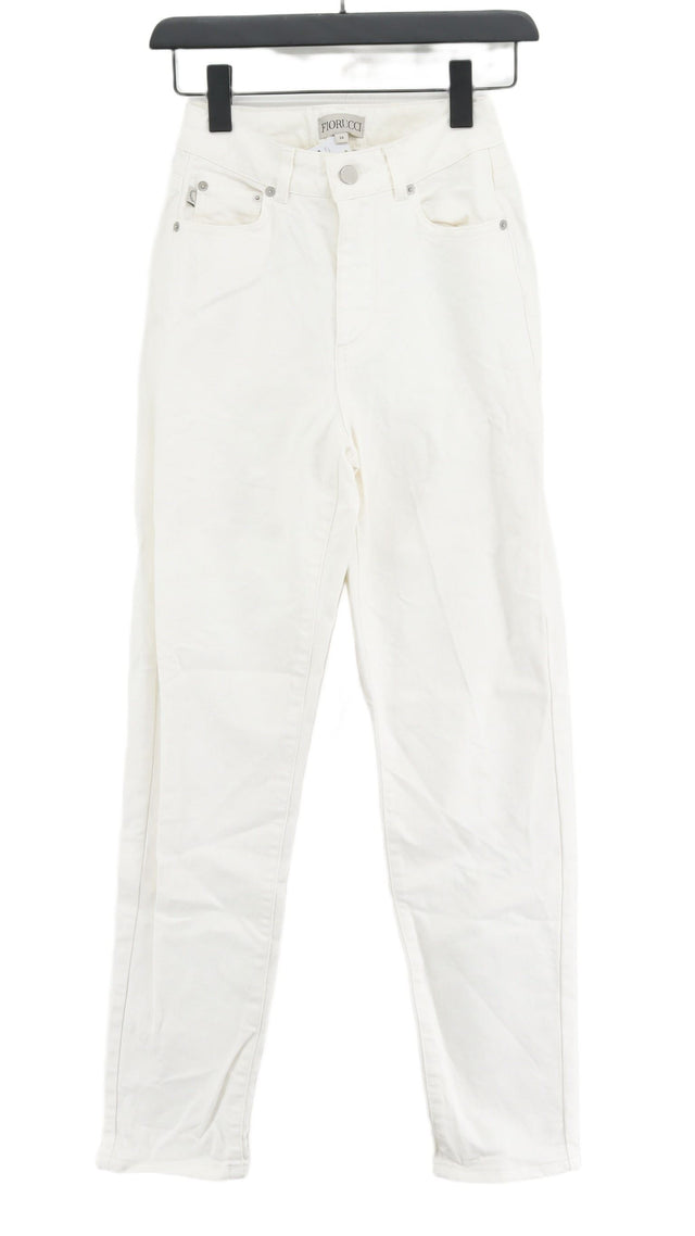 Fiorucci Women's Jeans W 24 in White Cotton with Elastane