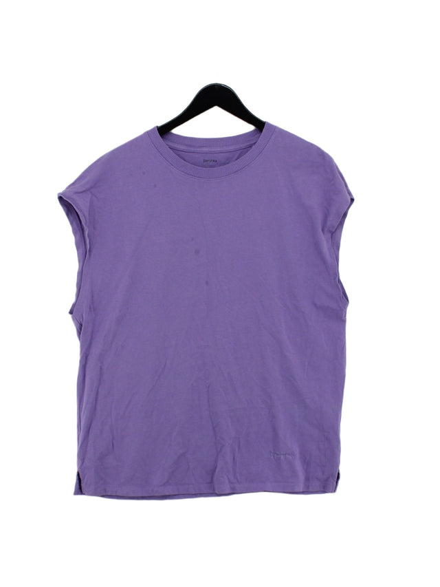 Bershka Men's T-Shirt M Purple 100% Cotton