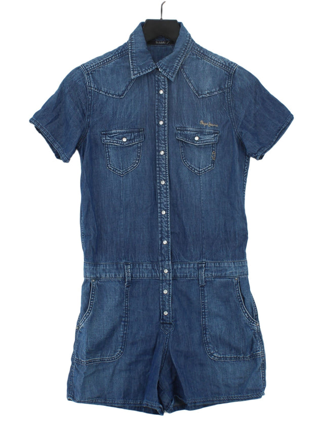Pepe Jeans Women's Playsuit S Blue Cotton with Lyocell Modal