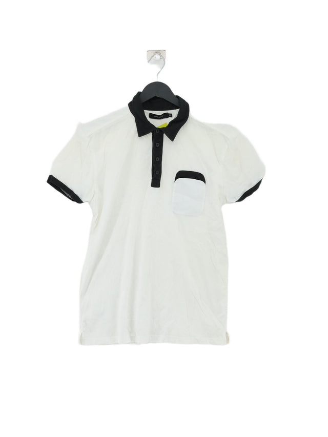 Junk De Luxe Men's Polo M White 100% Cotton