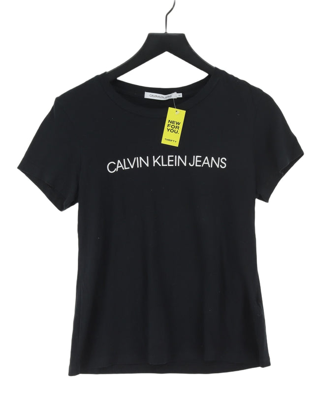 Calvin Klein Women's T-Shirt M Black Cotton with Other