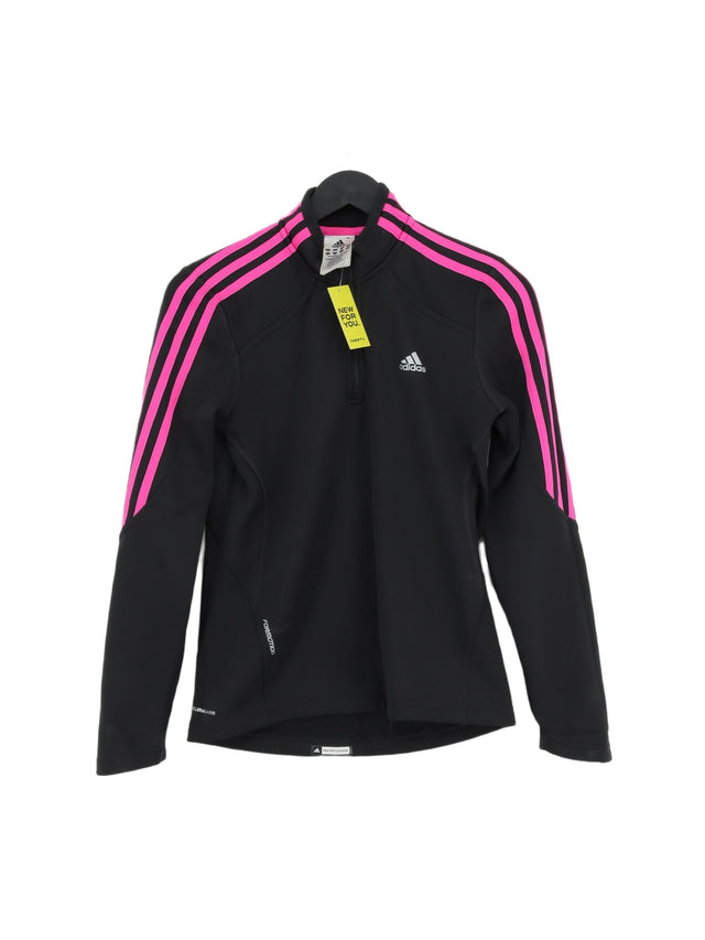 Adidas Women's Hoodie UK 8 Black 100% Polyester