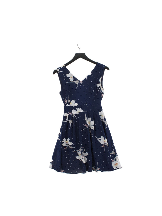 Yumi Women's Midi Dress UK 8 Blue 100% Polyester