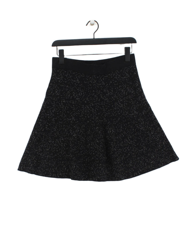 Cynthia Rowley Women's Midi Skirt M Black Cotton with Nylon