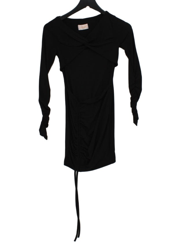 Club London Women's Mini Dress UK 6 Black Polyester with Elastane