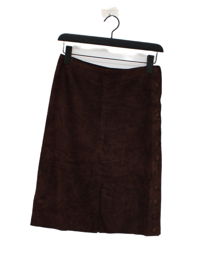Joseph Women's Midi Skirt XS Brown 100% Leather