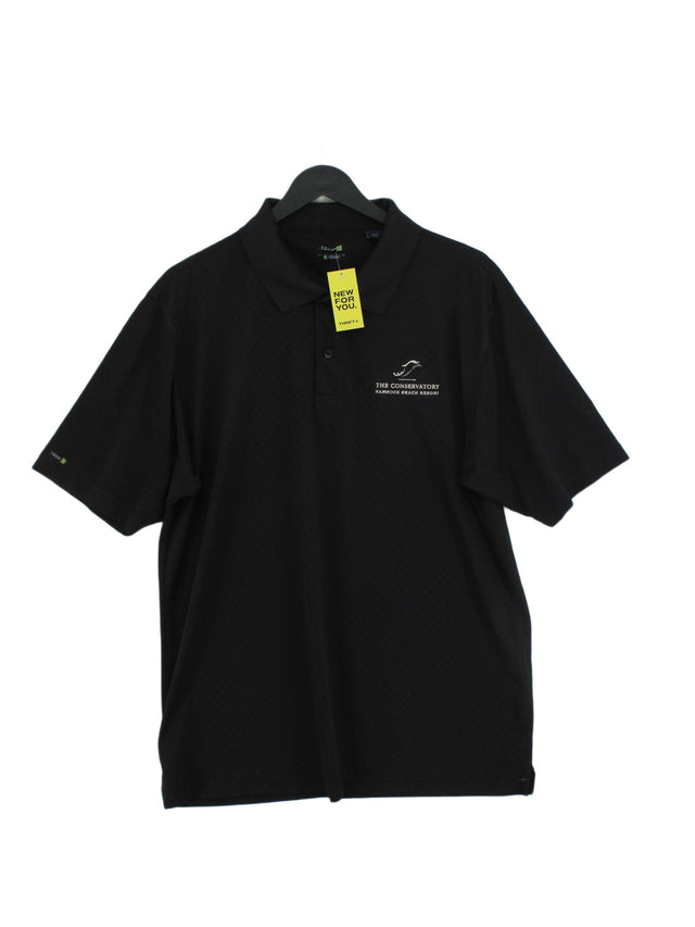 IZOD Men's Polo L Black 100% Polyester