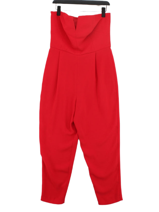Topshop Women's Jumpsuit UK 14 Red 100% Polyester