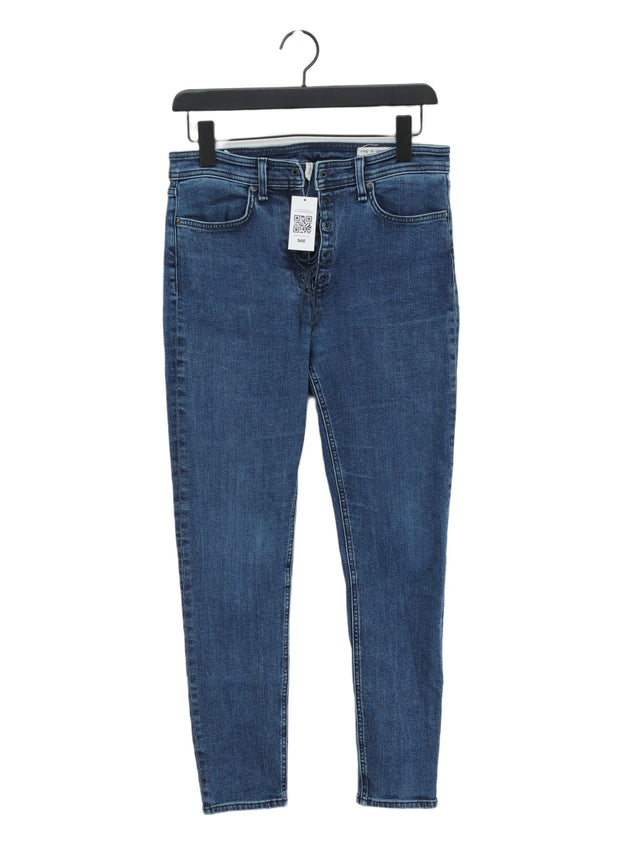 Rag & Bone Women's Jeans W 28 in Blue Cotton with Other