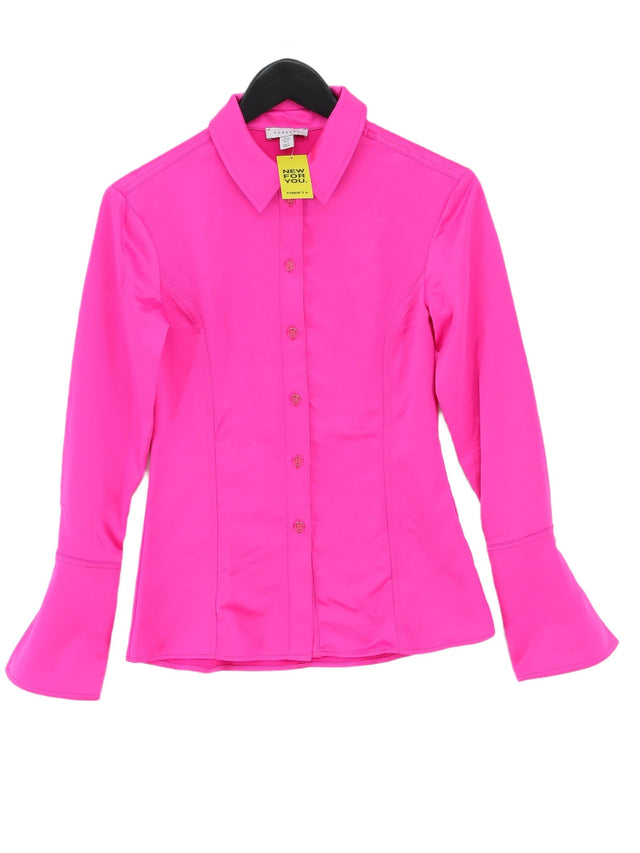 Topshop Women's Shirt UK 6 Pink 100% Polyester