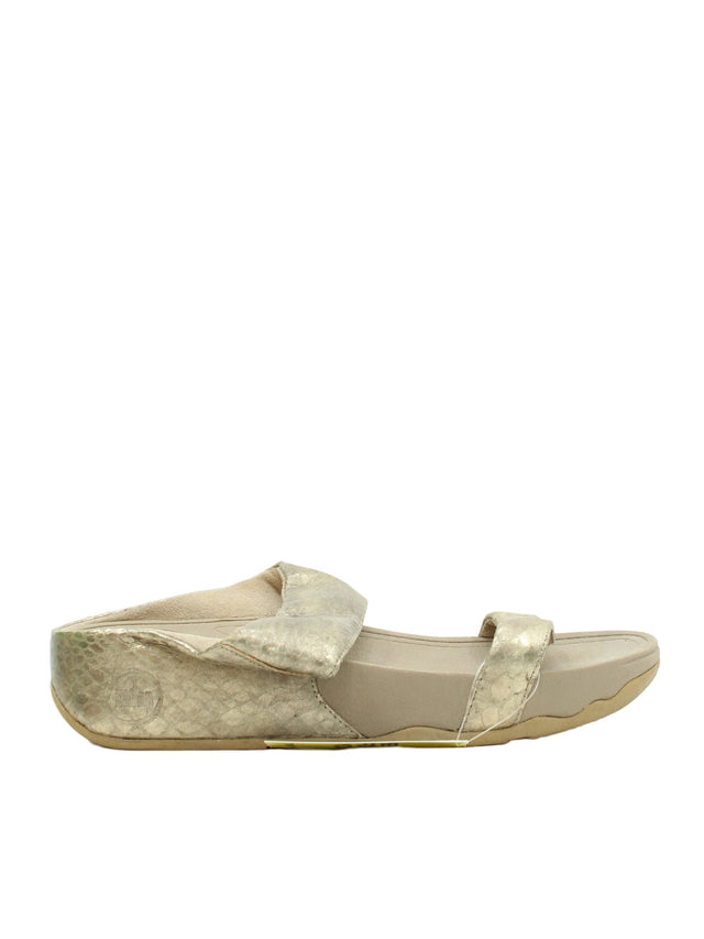 FitFlop Women's Flat Shoes UK 5 Gold 100% Other