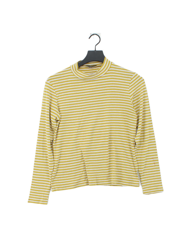 Marc O'Polo Women's Top L Yellow Cotton with Viscose