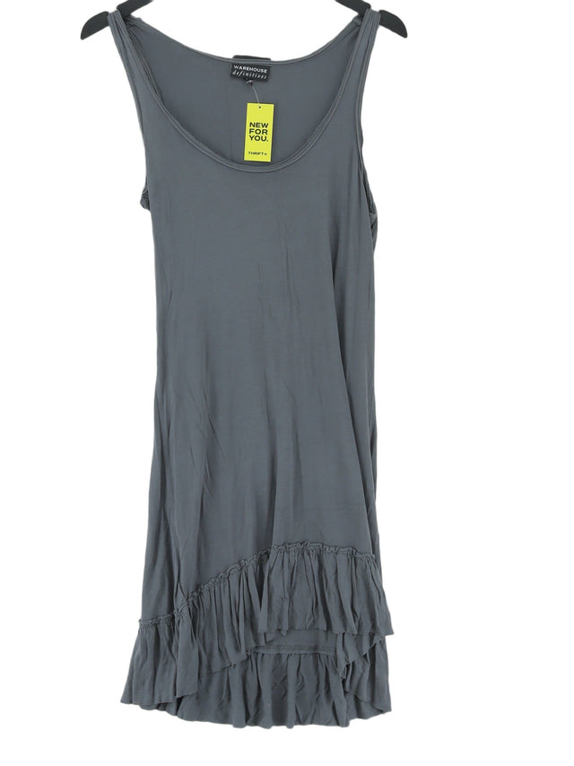 Warehouse Women's Midi Dress UK 10 Grey 100% Viscose