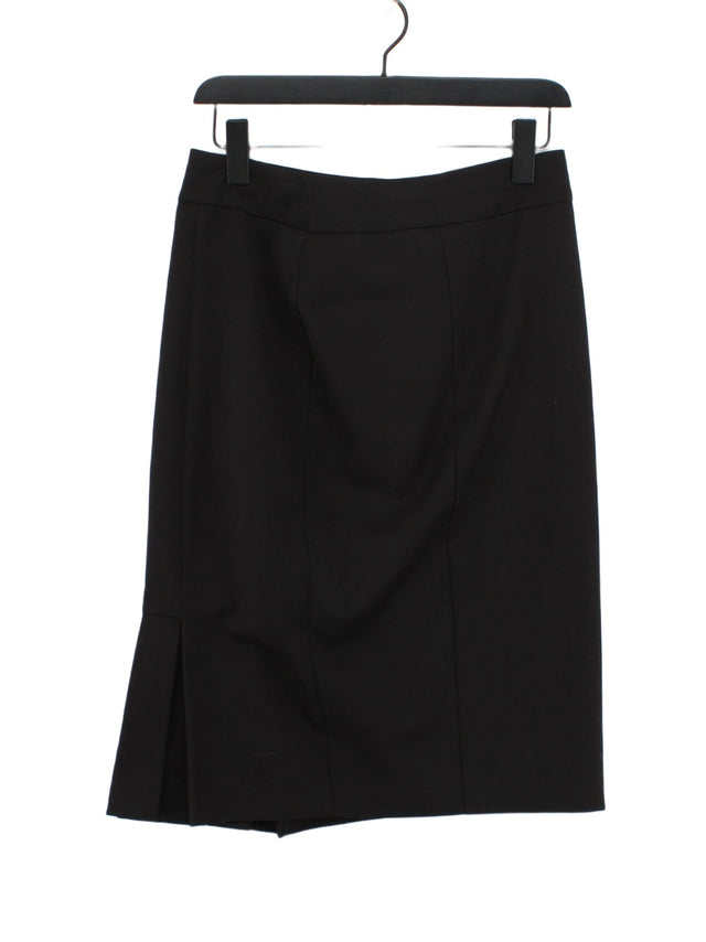 Review Women's Midi Skirt UK 10 Black Polyester with Elastane, Viscose
