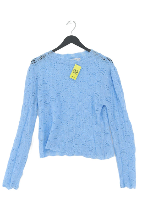 MNG Women's Jumper M Blue Acrylic with Polyamide, Wool