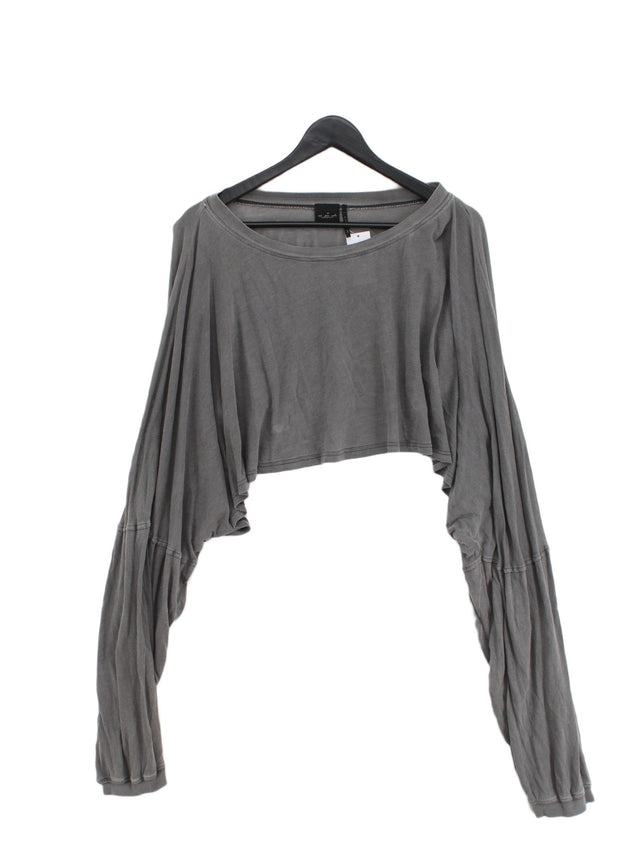 Urban Outfitters Women's Top L Grey 100% Cotton