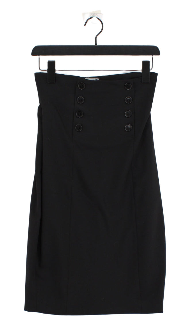 Austin Reed Women's Midi Skirt UK 8 Black Wool with Other, Viscose