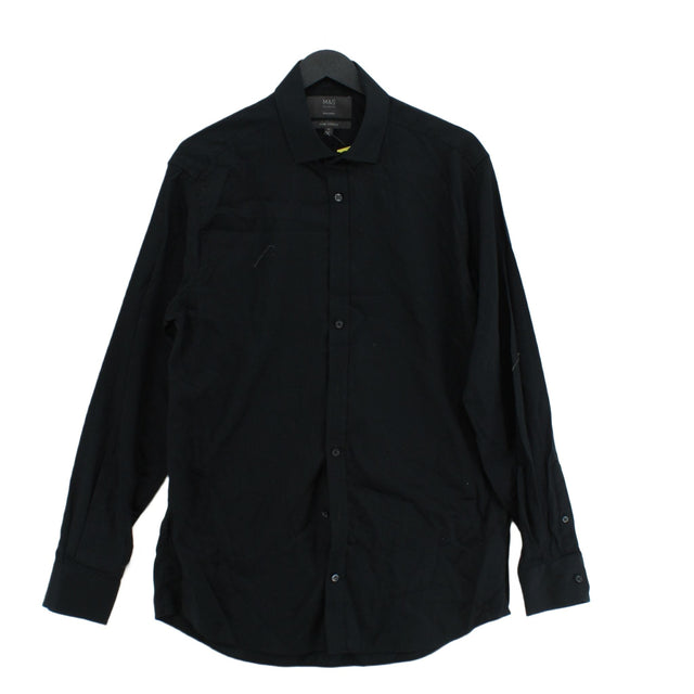 M&S Collection Men's Shirt Chest: 32 in Black 100% Cotton
