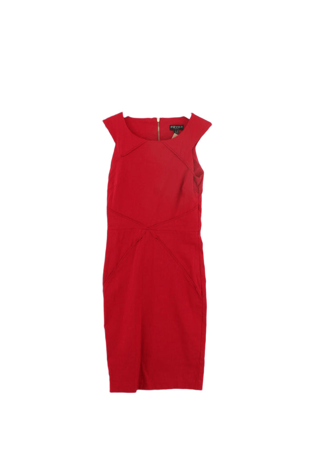 Fever Women's Mini Dress UK 10 Red 100% Cotton