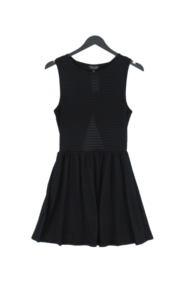 Topshop Women's Mini Dress UK 10 Black Polyester with Elastane