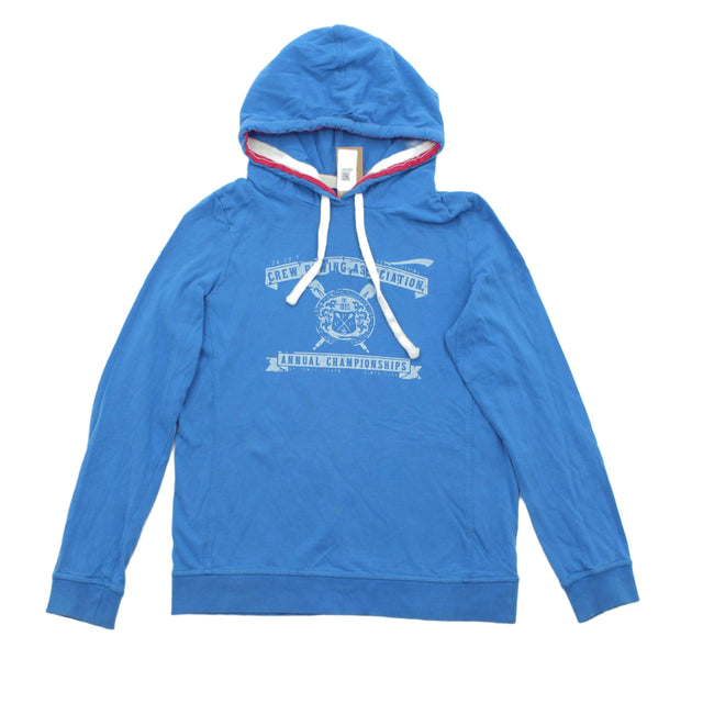 Crew Clothing Women's Hoodie UK 8 Blue 100% Cotton