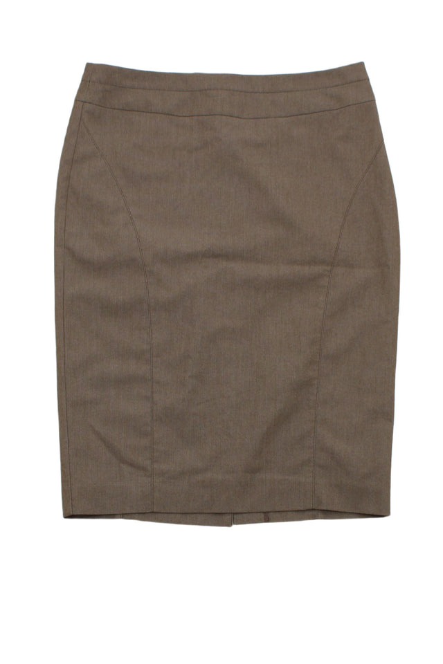 Next Women's Mini Skirt UK 12 Brown 100% Polyester