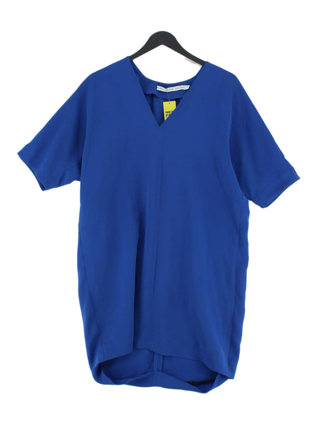 & Other Stories Women's Midi Dress UK 8 Blue 100% Polyester