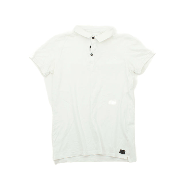 Firetrap Men's Polo S White Cotton with Other