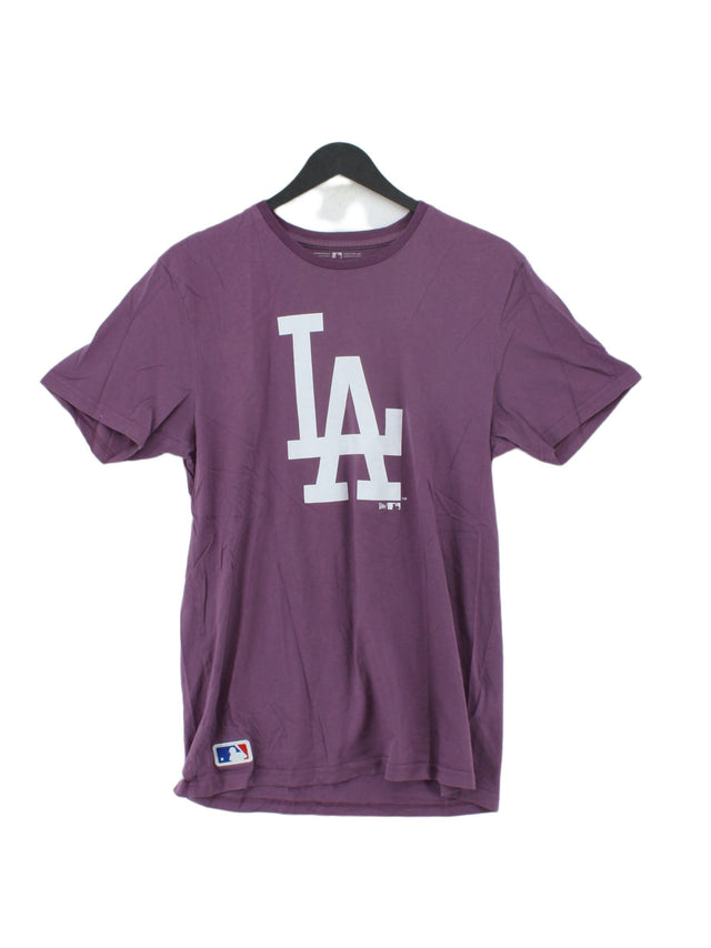 New Era Women's T-Shirt M Purple 100% Cotton