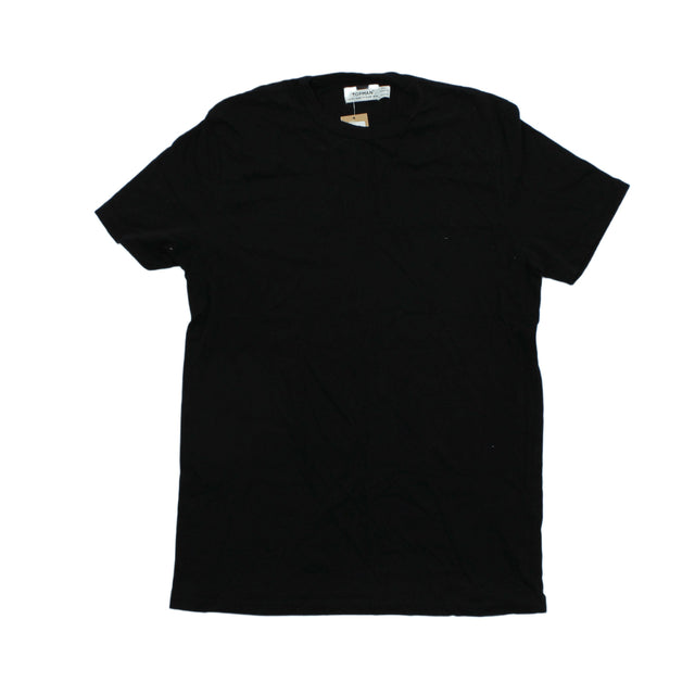 Topman Men's T-Shirt XS Black 100% Cotton