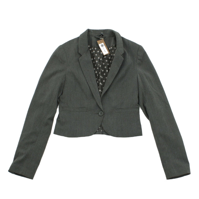 Divided Women's Blazer M Grey Polyester with Viscose