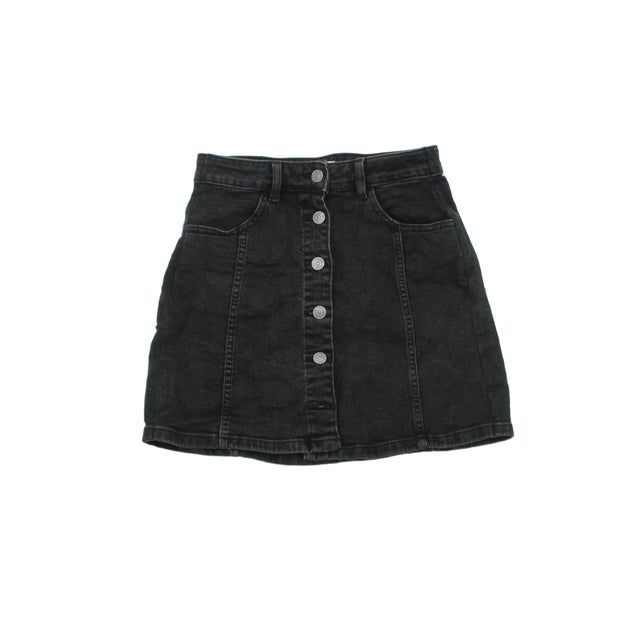 Mango Women's Mini Skirt S Black 100% Cotton