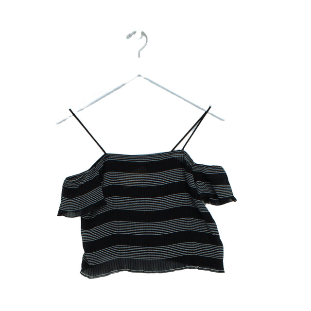 Topshop Women's T-Shirt UK 6 Black 100% Polyester