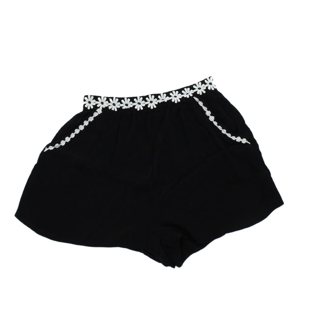 Miss Selfridge Women's Shorts UK 8 Black 100% Viscose