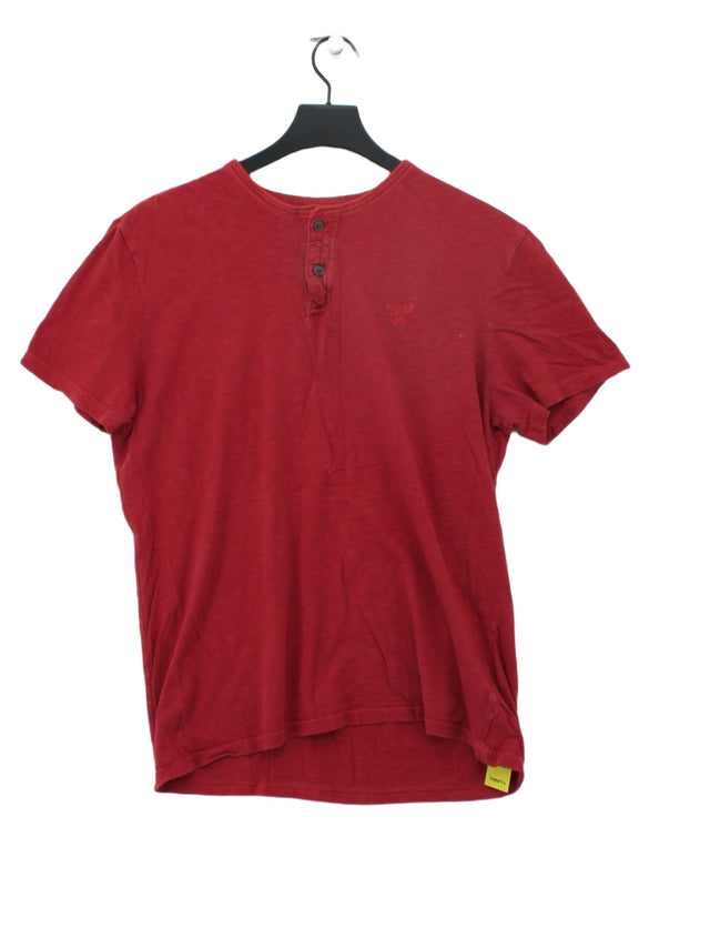 American Eagle Outfitter Men's T-Shirt M Red 100% Cotton