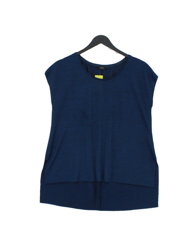 Parfois Women's T-Shirt S Blue Cotton with Elastane