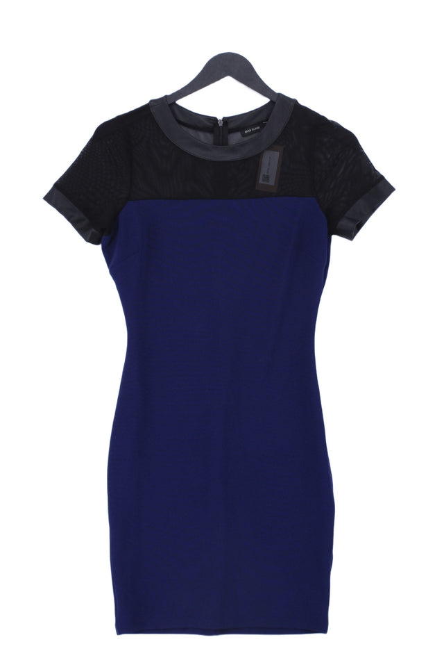 River Island Women's Mini Dress UK 8 Blue Polyester with Elastane