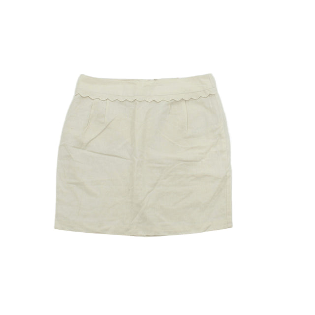 New Forever 21 Women's Mini Skirt S Cream Linen with Viscose