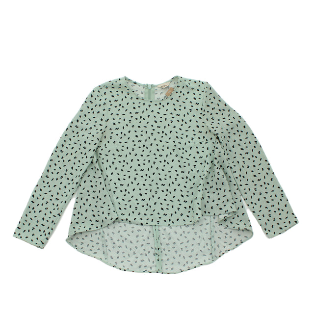 H&M Women's Top UK 10 Green 100% Polyester