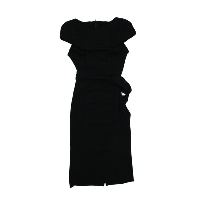 Asos Women's Midi Dress UK 8 Black 100% Polyester