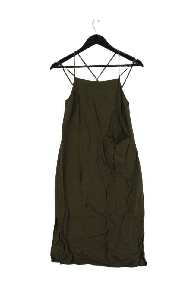 Warehouse Women's Midi Dress UK 6 Green 100% Viscose