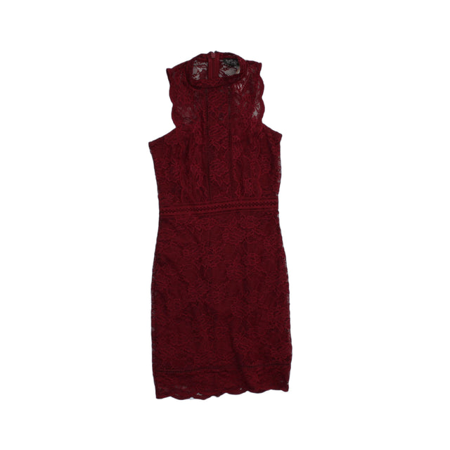 Topshop Women's Midi Dress UK 8 Red 100% Other