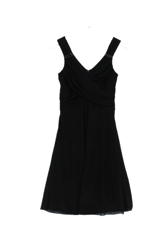 Next Women's Midi Dress UK 8 Black Polyester with Other