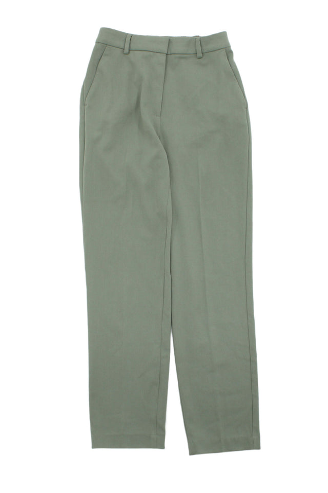 Marks & Spencer Women's Trousers UK 6 Green Polyester with Viscose, Elastane