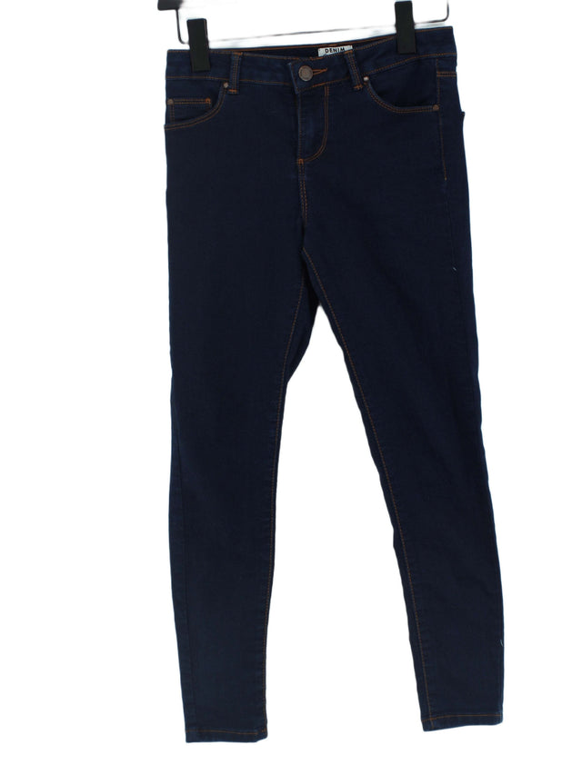 Miss Selfridge Women's Jeans UK 8 Blue Cotton with Elastane, Polyester
