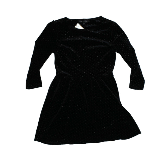 Topshop Women's Midi Dress UK 8 Black 100% Polyester