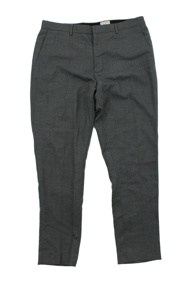 Club Monaco Women's Trousers W 35 in Grey 100% Cotton