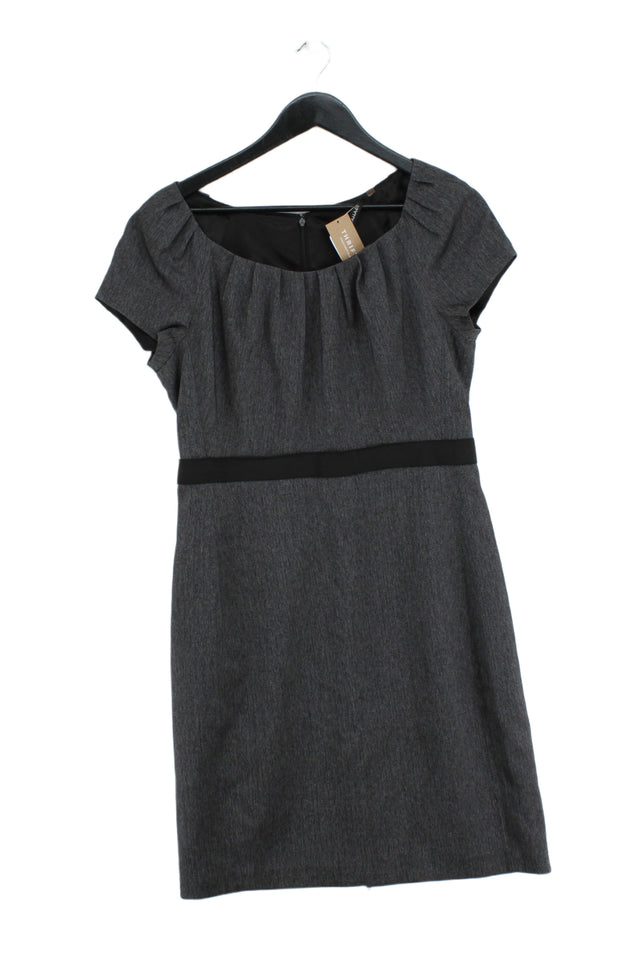 Tahari Women's Mini Dress UK 14 Grey 100% Viscose