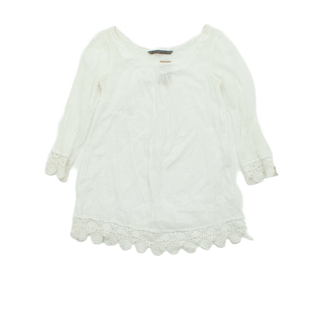 Zara Basic Women's Top S White 100% Cotton